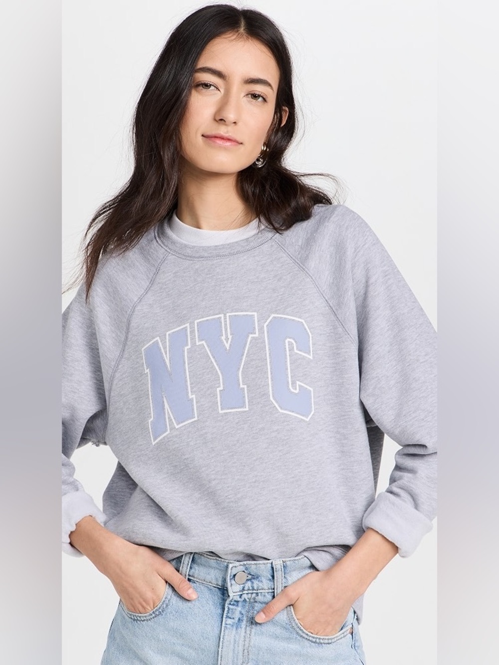 Z supply vintage NYC Gray NYC Crewneck Sweatshirt - woman’s